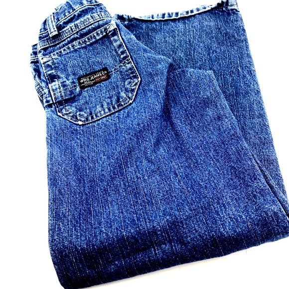 WRG Wrangler Jeans Boys Size 8 Slim Adjustable Waist Children Kids Denim Blue - Picture 1 of 7